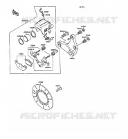 REAR BRAKE CALIPER voor Kawasaki VN-15SE 1988
