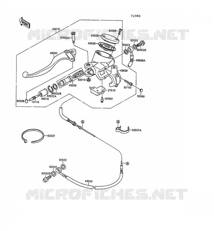 CLUTCH MASTER CYLINDER Kawasaki MOTOS 1500 1990 VN-15SE  VN1500-B4