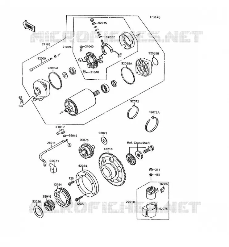 STARTER MOTOR Kawasaki MOTOS 1500 1995 VN-15  VN1500-C2