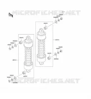 SUSPENSION   SHOCK ABSORBER voor Kawasaki VN1500 CLASSIC 1996