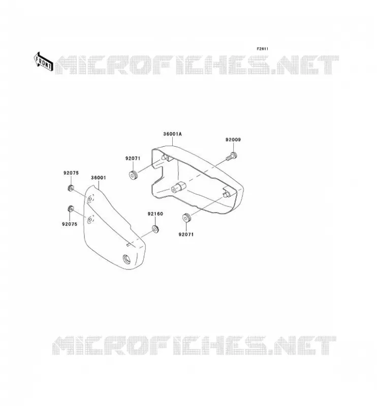 SIDE COWLING Kawasaki MOTOS 1500 1996 VN1500 CLASSIC  VN1500-D1