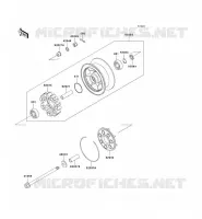 REAR WHEEL   CHAIN voor Kawasaki VN1500 CLASSIC 1997
