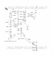 REAR MASTER CYLINDER voor Kawasaki VN1500 CLASSIC 1997