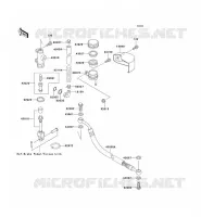 REAR MASTER CYLINDER voor Kawasaki VN1500 CLASSIC 1997