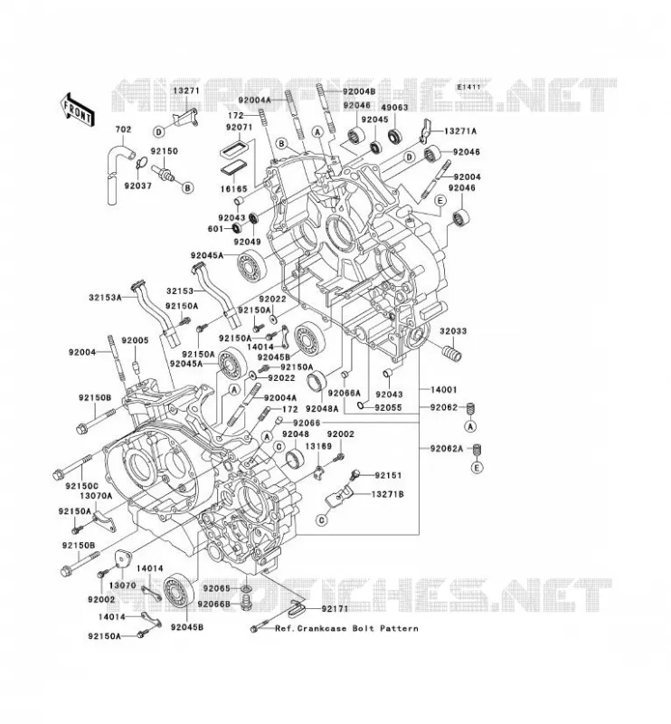 CRANKCASE(S) Kawasaki MOTOS 1500 2000 VN1500 CLASSIC  VN1500-E3
