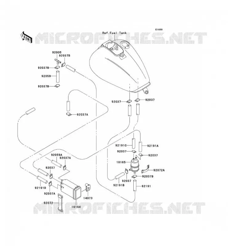 FUEL EVAPORATION SYSTEM(CA) Kawasaki MOTOS 1500 2004 VN1500 CLASSIC  VN1500-E7