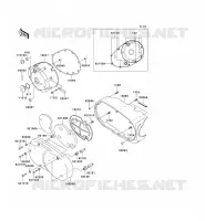 LEFT ENGINE COVER voor Kawasaki VN1500 CLASSIC 1998