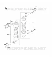 SUSPENSION   SHOCK ABSORBER voor Kawasaki VN1500 CLASSIC 1998