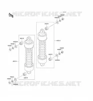 SUSPENSION   SHOCK ABSORBER voor Kawasaki VN1500 CLASSIC 1998