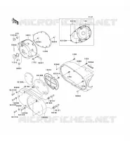 LEFT ENGINE COVER voor Kawasaki VN1500 CLASSIC 1998