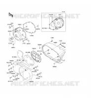 LEFT ENGINE COVER voor Kawasaki VN1500 CLASSIC 1998