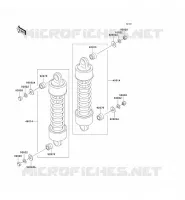 SUSPENSION   SHOCK ABSORBER voor Kawasaki VN1500 CLASSIC 1998