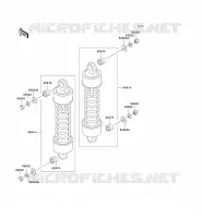 SUSPENSION   SHOCK ABSORBER voor Kawasaki VN1500 CLASSIC 1998
