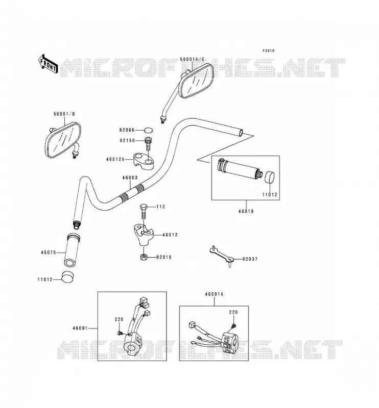 HANDLEBAR Kawasaki MOTOS 1500 1999 VN1500 CLASSIC  VN1500-F2