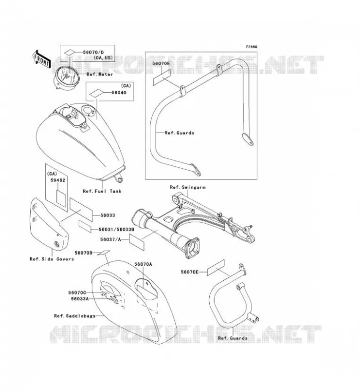 LABELS Kawasaki MOTOS 1500 2001 VN1500 CLASSIC TOURER  VN1500-G3