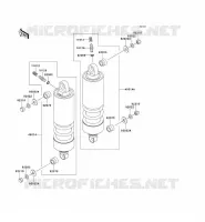 SUSPENSION   SHOCK ABSORBER voor Kawasaki VN1500 DRIFTER 1999