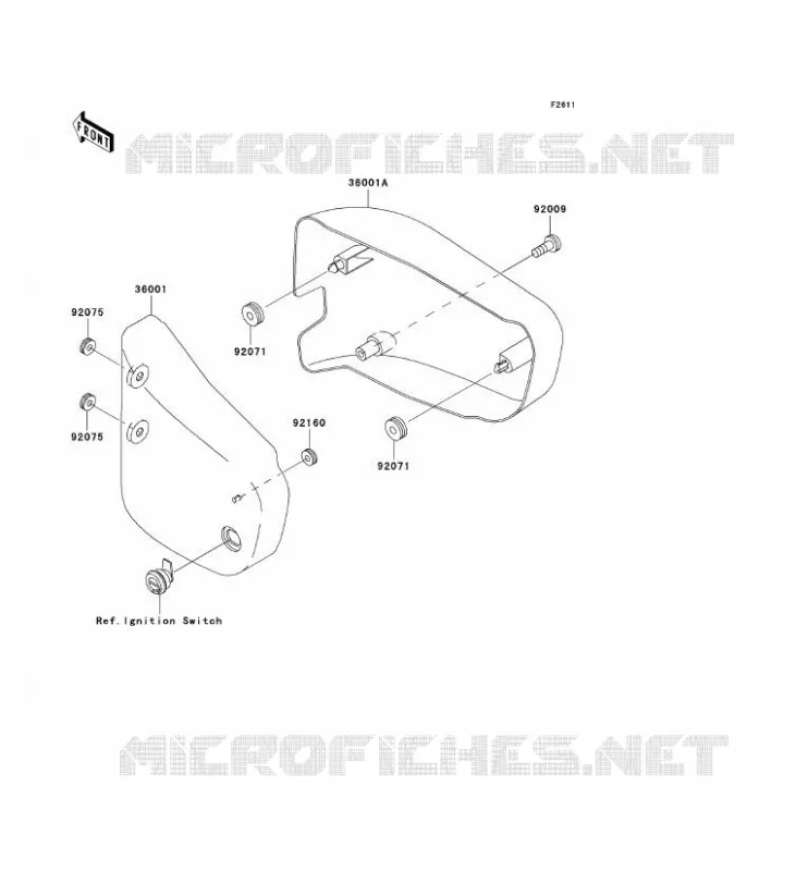 SIDE COWLING Kawasaki MOTOS 1500 1999 VN1500 DRIFTER  VN1500-J1