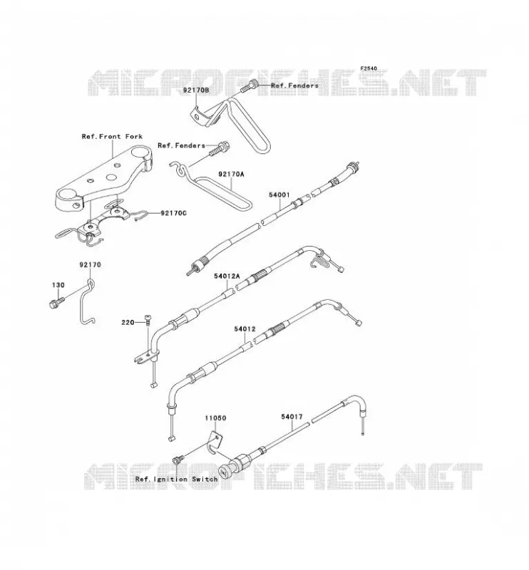 CABLES Kawasaki MOTOS 1500 2000 VN1500 DRIFTER  VN1500-J2