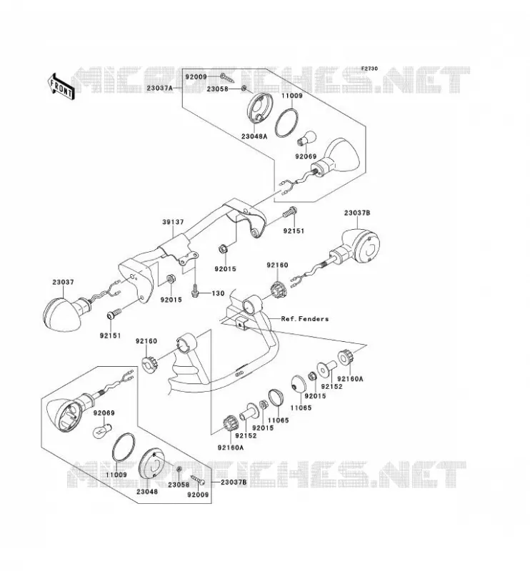 INDICATORS Kawasaki MOTOS 1500 2000 VN1500 DRIFTER  VN1500-J2