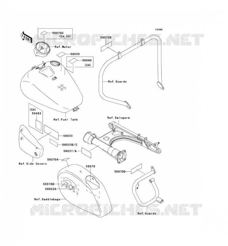 LABELS Kawasaki MOTOS 1500 2001 VN1500 CLASSIC TOURER FI  VN1500-L2