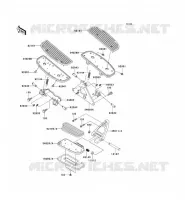 FOOTREST voor Kawasaki VN1500 CLASSIC TOURER FI 2003