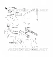 LABELS voor Kawasaki VN1500 CLASSIC TOURER FI 2003