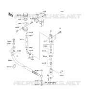 REAR MASTER CYLINDER voor Kawasaki VN1500 CLASSIC TOURER FI 2003