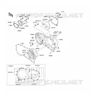 RIGHT ENGINE COVER(S) voor Kawasaki VN1500 CLASSIC TOURER FI 2003