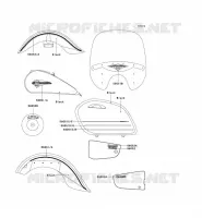 STICKER (NOIR) voor Kawasaki VN1500 CLASSIC TOURER FI 2003