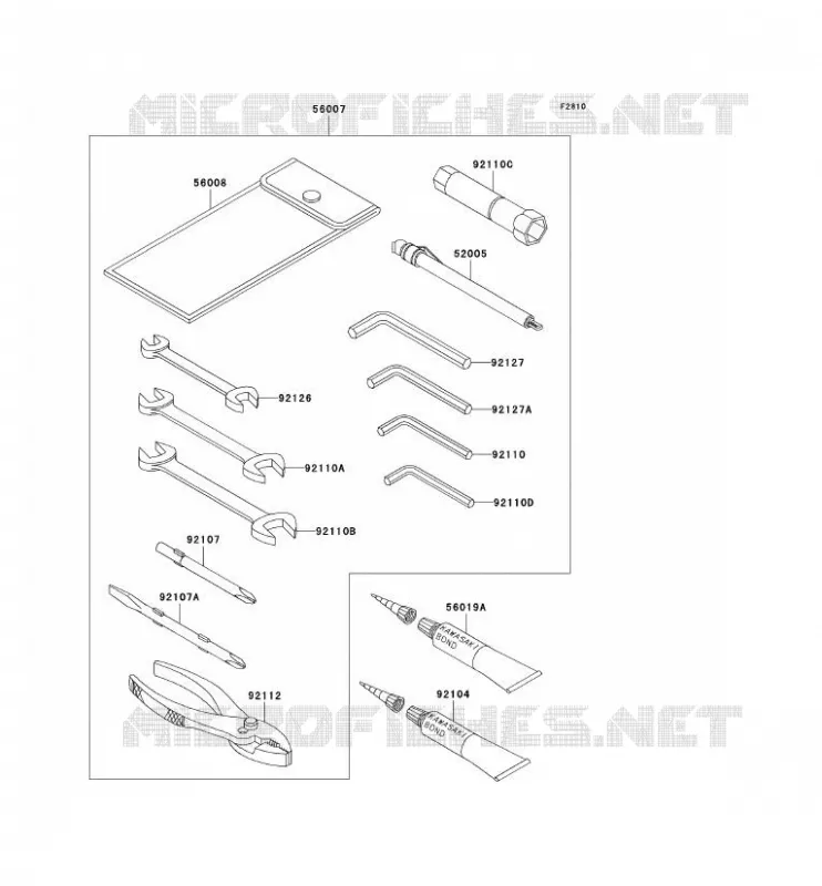 TOOL Kawasaki MOTOS 1500 2003 VN1500 CLASSIC TOURER FI  VN1500-L4