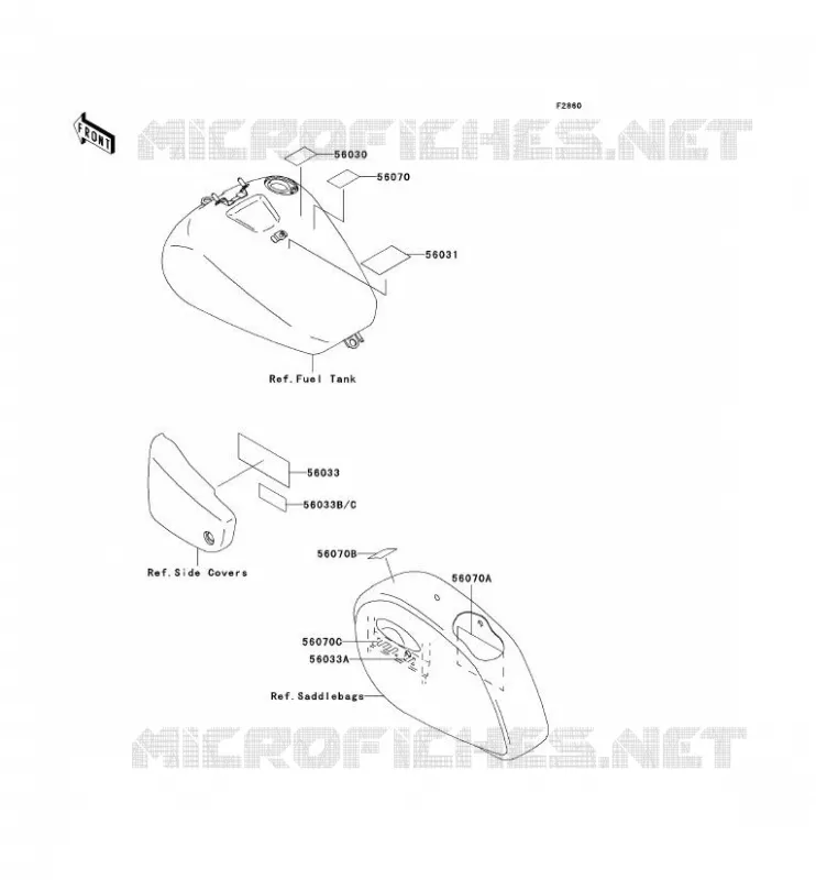 LABELS Kawasaki MOTOS 1500 2003 VN1500 CLASSIC TOURER FI  VN1500-L4H