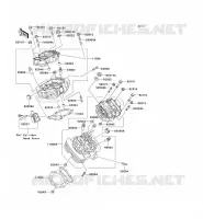 CYLINDER HEAD voor Kawasaki VN1500 CLASSIC TOURER FI 2004