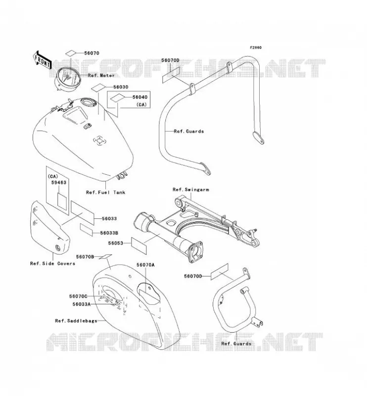 LABELS(CA,US) Kawasaki MOTOS 1500 2004 VN1500 CLASSIC TOURER FI  VN1500-L5