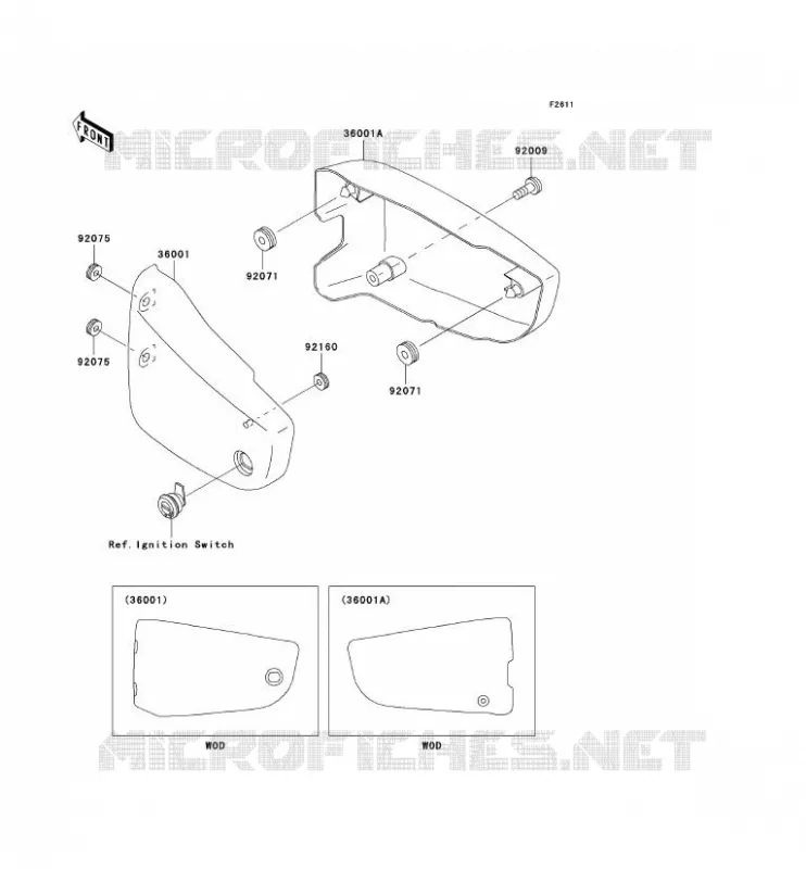 SIDE COWLING Kawasaki MOTOS 1500 2000 VN1500 CLASSIC FI  VN1500-N1H