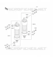 SUSPENSION   SHOCK ABSORBER voor Kawasaki VN1500 CLASSIC 2005