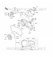 RIGHT ENGINE COVER(S) voor Kawasaki VN1500 CLASSIC 2007