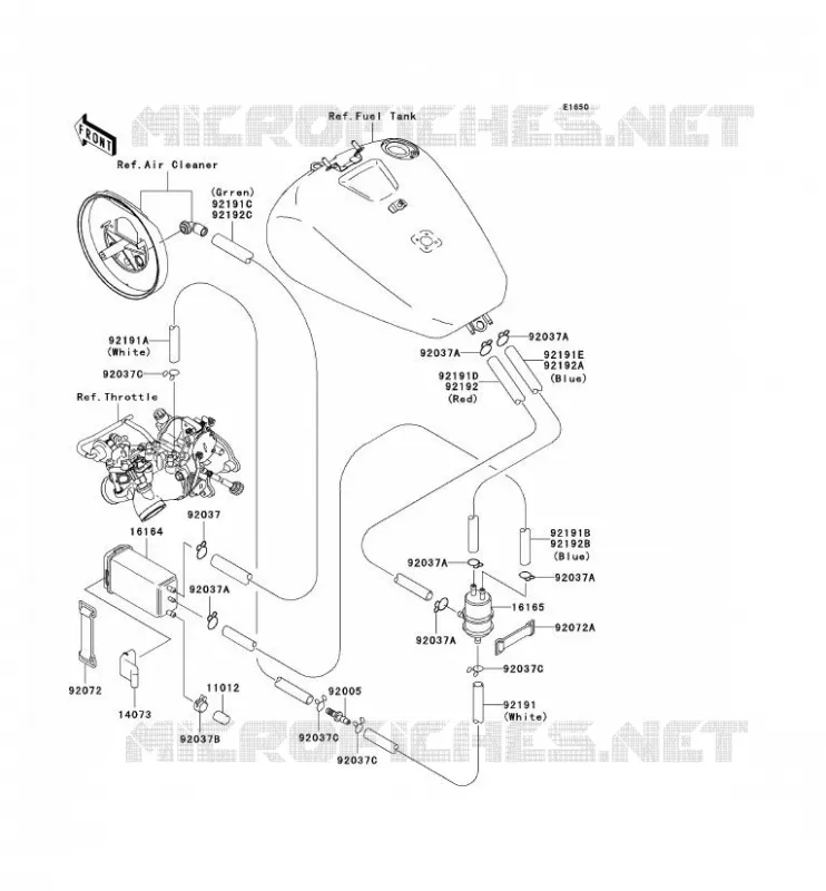FUEL EVAPORATION SYSTEM(CA) Kawasaki MOTOS 1500 2007 VN1500 CLASSIC  VN1500N7FA
