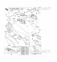 FUEL TANK voor Kawasaki VN1500 MEAN STREAK 2003