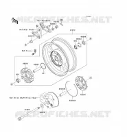 REAR WHEEL   CHAIN voor Kawasaki VN1500 MEAN STREAK 2003