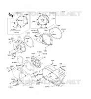 LEFT ENGINE COVER voor Kawasaki VN1500 MEAN STREAK 2003