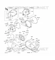 LEFT ENGINE COVER voor Kawasaki VN1500 MEAN STREAK 2003