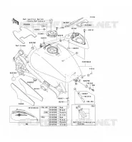FUEL TANK voor Kawasaki VN1500 MEAN STREAK 2003