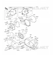 LEFT ENGINE COVER voor Kawasaki VN1500 MEAN STREAK 2003