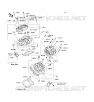 CYLINDER HEAD voor Kawasaki VN1500 MEAN STREAK 2003