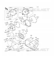 LEFT ENGINE COVER voor Kawasaki VN1500 MEAN STREAK 2003