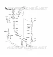 REAR MASTER CYLINDER voor Kawasaki VN1500 MEAN STREAK 2003