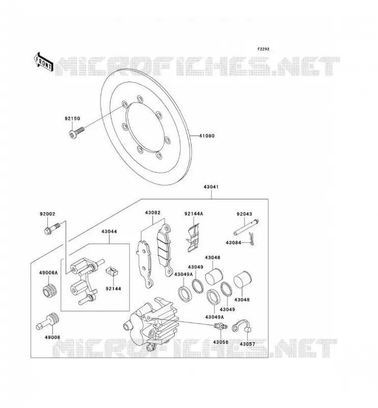 FRONT BRAKE Kawasaki MOTOS 1500 2002 VN1500 DRIFTER  VN1500-R2H