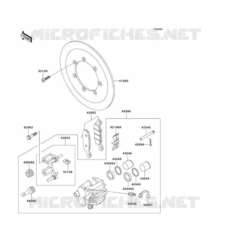 FRONT BRAKE Kawasaki MOTOS 1500 2004 VN1500 DRIFTER  VN1500-R4