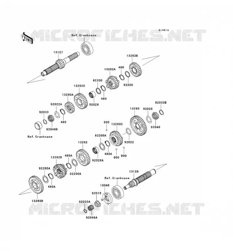 TRANSMISSION Kawasaki MOTOS 1500 2005 VN1500 DRIFTER  VN1500-R5