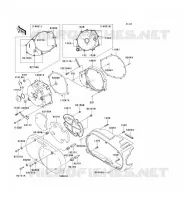 LEFT ENGINE COVER voor Kawasaki VN1600 CLASSIC TOURER 2006
